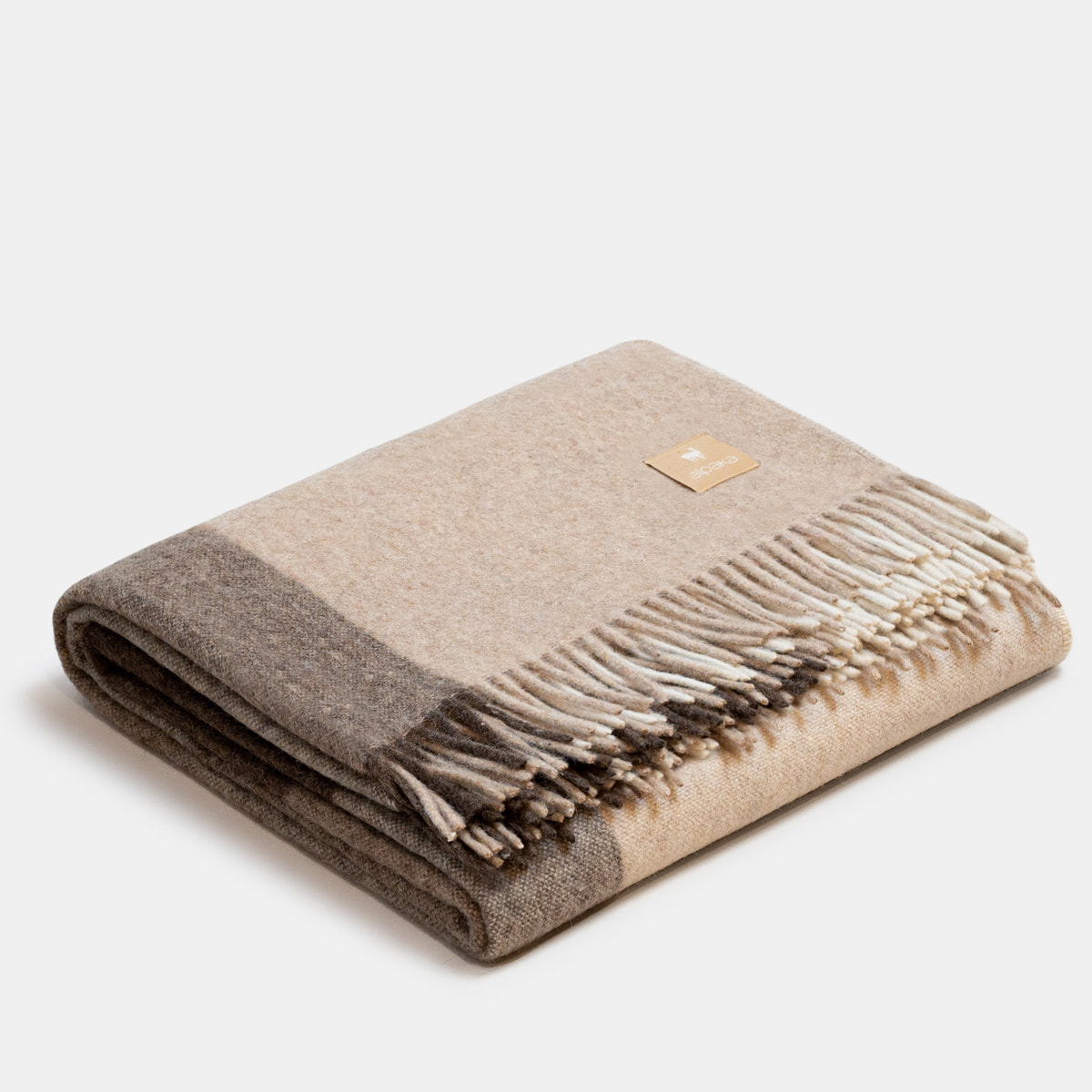 ALPAKA Classic Check throw showing folded on white background